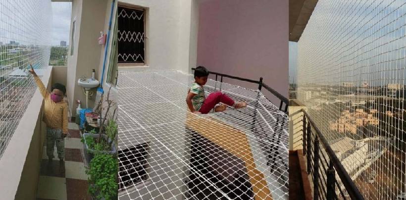 Children Safety Nets for Balconies in Hyderabad | Call 9392696374 for Installation